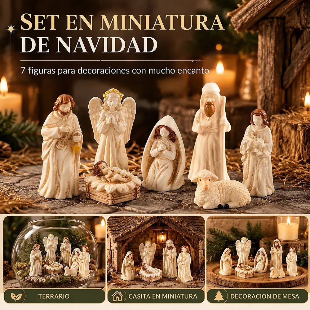 🎁Miniatűr gyantafigurák betlehemekhez: kiegészítők babaházakhoz és asztali mikrotájdekorációkhoz
