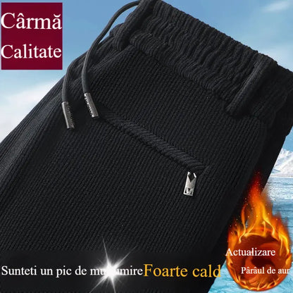 【M-5XL】 Pánske tepláky Jeseň Zima Velvet Plus Velvet Voľné ležérne nohavice