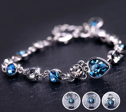 ✨💎【Vásároljon 1-et, kap 1-et ingyen】 925 sterling ezüst szerelmi karkötő - Ocean Heart