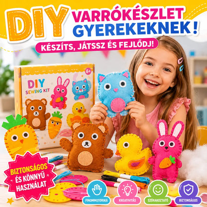 🔥【Gyerekeknek való barkács varrókészlet】🧵👼 Szórakoztató, kézzelfogható barkácsolás a kézügyesség és a kreativitás fejlesztésére.