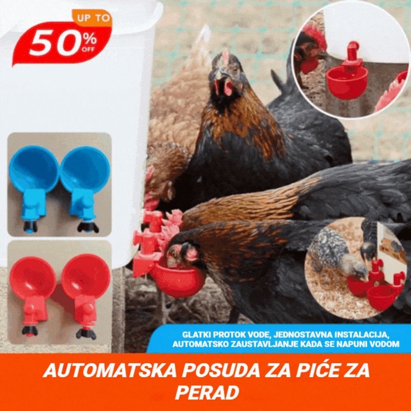 🔥🐔【Kupite 5, dobijte 5 besplatno】Automatska posuda za piće za perad