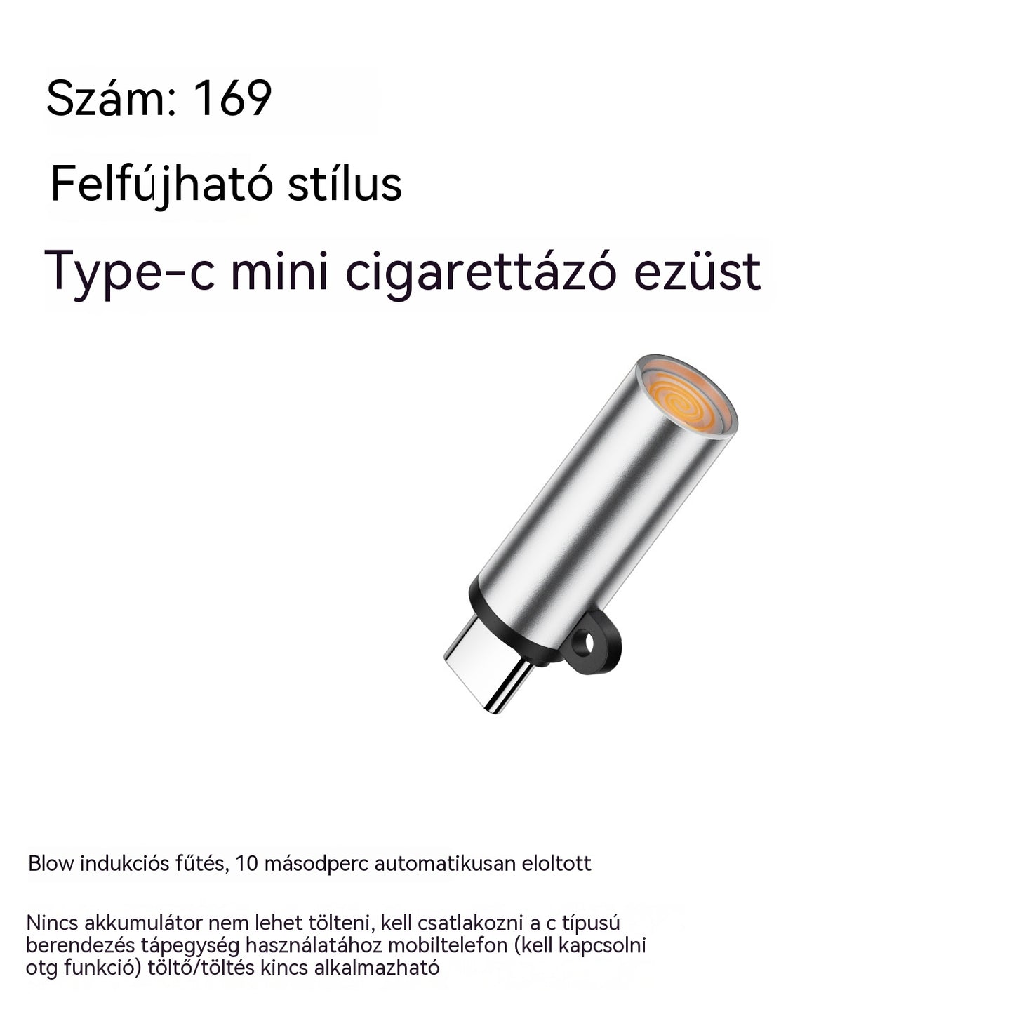 ✅ 7200 Kč za dva kusy 🔥TYPEC Mini Mobiltelefon Szélálló Volfrámszálas Fújós Szivargyújtó