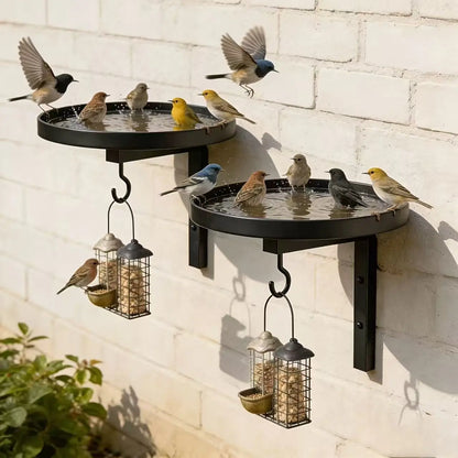 🐦💧Falra szerelhető fém madáretető - időjárásálló, könnyen tisztítható, ideális kertekbe, erkélyekre és teraszokra🌿