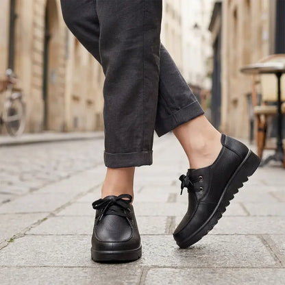 【35-41】👞Női fűzős mokaszinok puha talppal – kényelmes mindennapi sétacipők – könnyű és lélegző lábbelik időseknek