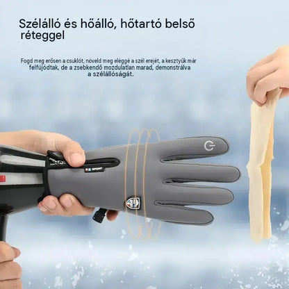 🔥🔥❄️⛷️Őszi és téli kültéri kerékpáros, hegymászó, meleg síkesztyűk, vízálló, szélálló gyapjúkesztyűk🧤
