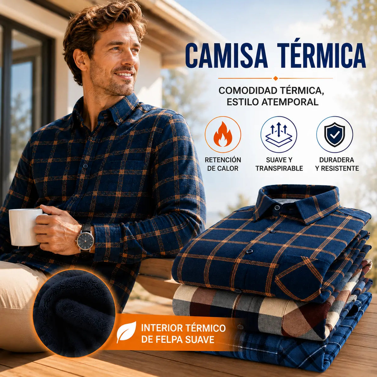 👔【L-5XL】Az új, kétoldalas bársony thermo ing őszi és téli viseletre, divatos és sokoldalú.
