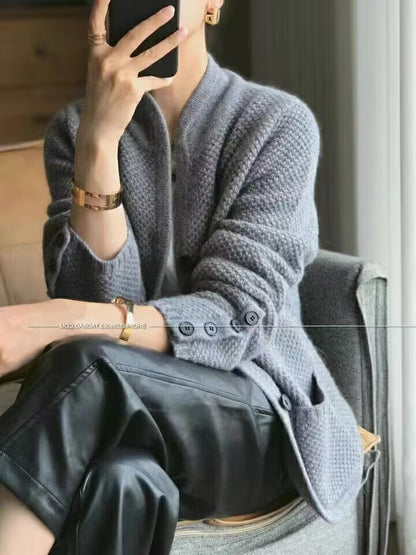 【S-2XL】Divatos retro kasmír francia kardigán