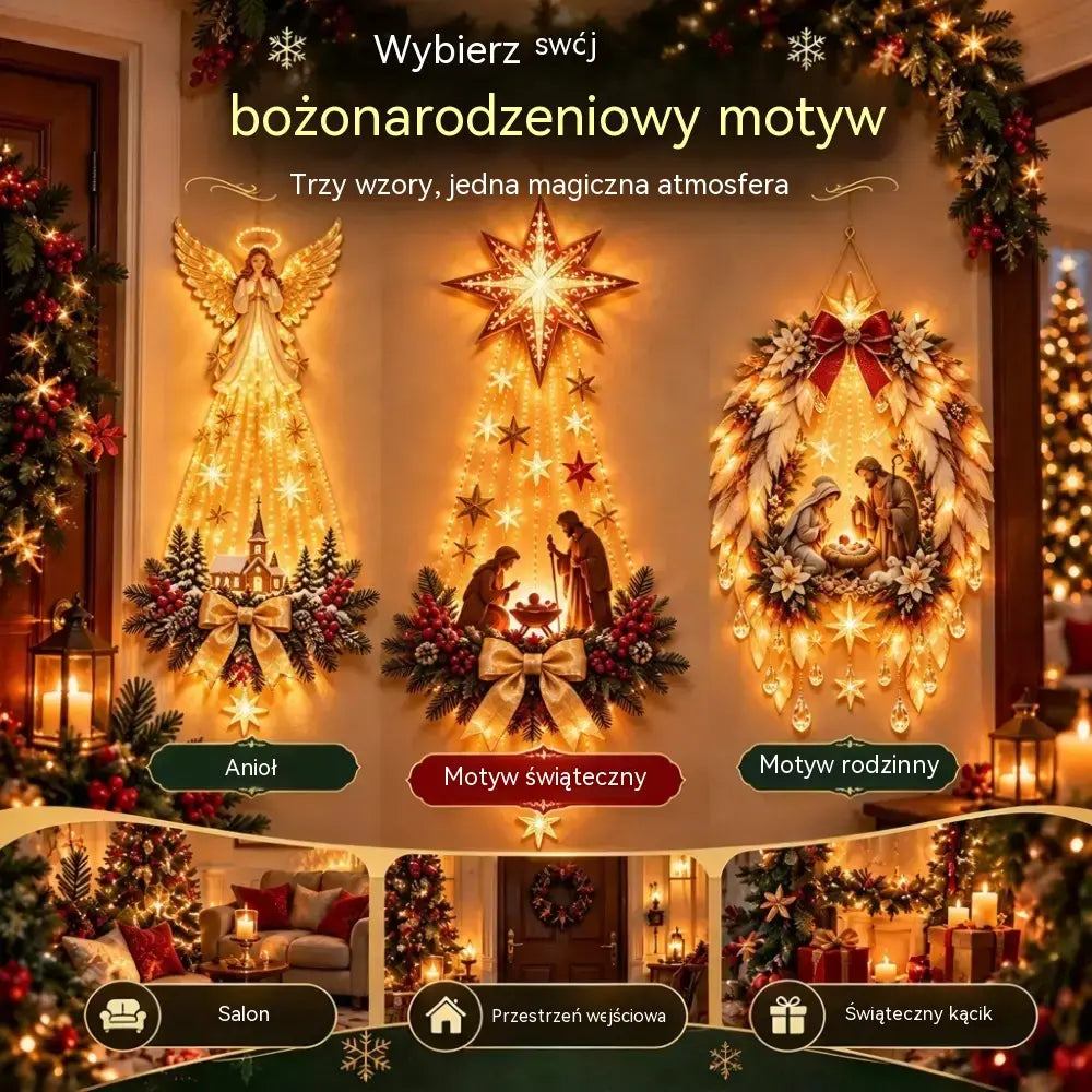 ✨🕯️ Podświetlana szopka ścienna | Szopka z oświetleniem LED | Świąteczna dekoracja domu 🏠