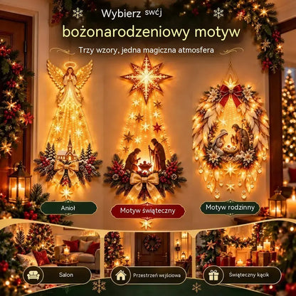 ✨🕯️ Podświetlana szopka ścienna | Szopka z oświetleniem LED | Świąteczna dekoracja domu 🏠
