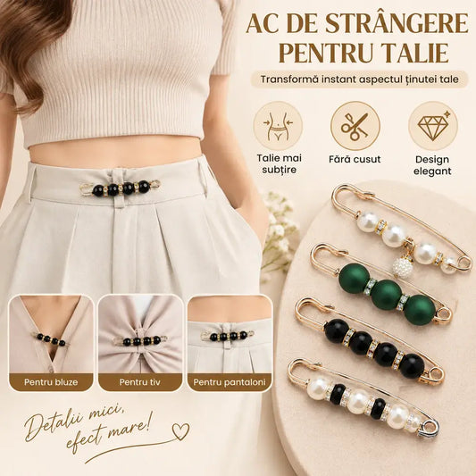 ✨ Eleganckie perłowe klipsy do regulacji talii i dekoltu (zestaw 12 sztuk: 6 wzorów × 2 sztuki) 👗 | 💎 Bez szycia · Eleganckie i praktyczne