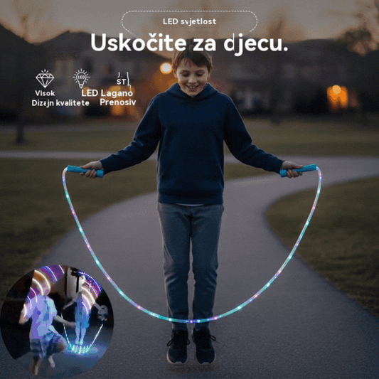 🏃【Kupite 1, dobijte 1 gratis】🌈 LED svjetleće uže za preskakanje za djecu