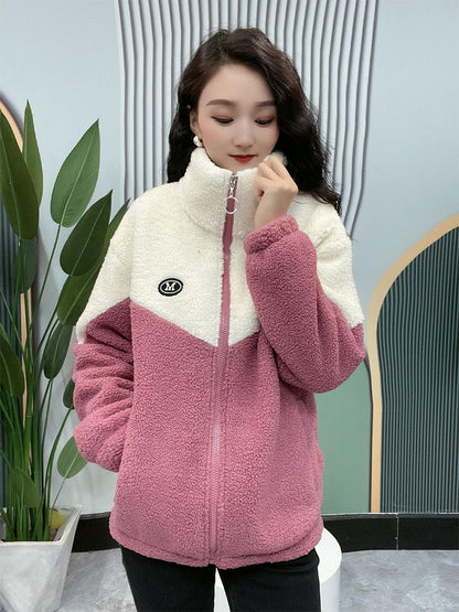 🔥🐏【M-4XL】Χειμερινό φλις μπουφάν, βαμβακερό μπουφάν, ενισχυμένο βαμβακερό μπουφάν από μαλλί αρνιού, ζεστό μπουφάν