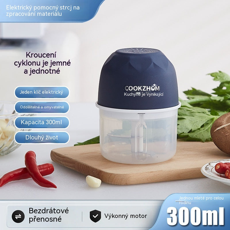 Bezdrátový efektivní elektrický mini sekáček na potraviny