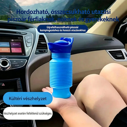 Hordozható, összecsukható utazási piszoár férfiaknak, nőknek és gyerekeknek – újrafelhasználható piszoár kempingezéshez és hosszú utazásokhoz