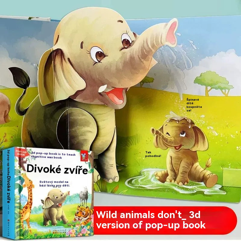 【Kupte 2, získejte 2 zdarma】4 kusy 🎁🎁 3D vyskakovací kniha se zvířaty