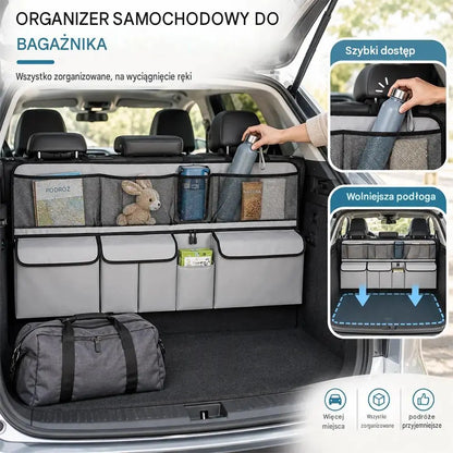 Wiszący organizer do bagażnika – zwolnij miejsce na podłodze bagażnika i zachowaj porządek!