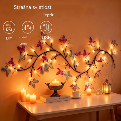 ✨ Fleksibilna LED svjetla u obliku penjačice s leptirima – stvorite čarobnu i toplu atmosferu u svom domu 🦋💡