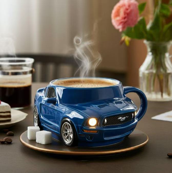 🔥【80%OFF】☕☕Sportautós kávésbögre 304-es rozsdamentes acél maggal, gyantával