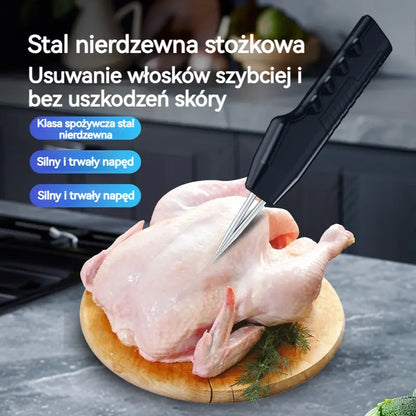 💥🔥 Przenośna i ładowalna elektryczna depilatorka do drobiu 🦆🐓🐖 Wodoodporna, można jej używać do wszystkich rodzajów owłosionego drobiu