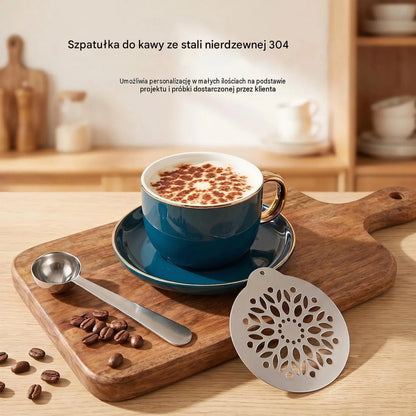 ☕ Szablon do latte art ze stali nierdzewnej 304