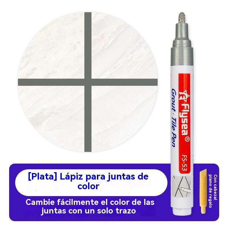 ✨【2 piezas】Bolígrafo reparador de lechada de azulejos: elimina el moho y cubre las grietas 🏠🎁