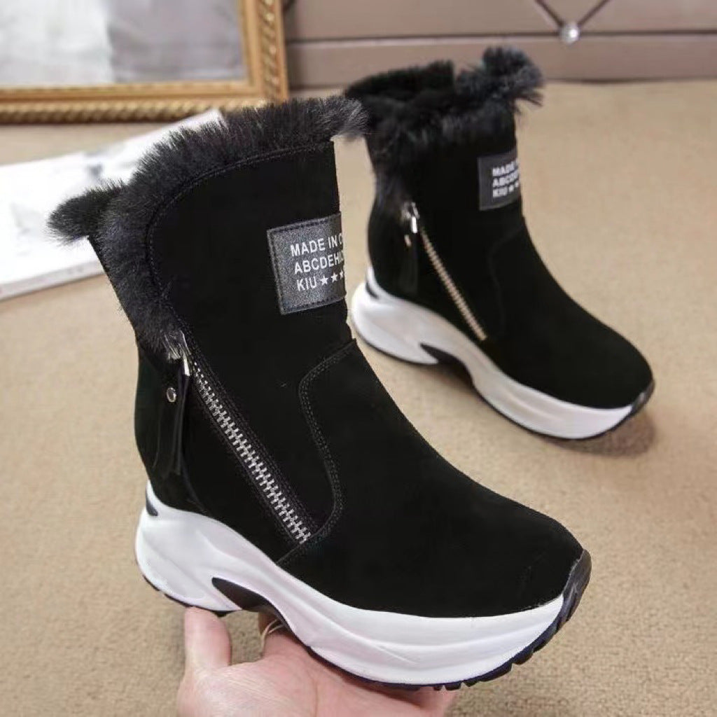 【30%OFF】【35-40】Νέες ζεστές μπότες χιονιού με χοντρή σόλα για το φθινόπωρο και το χειμώνα